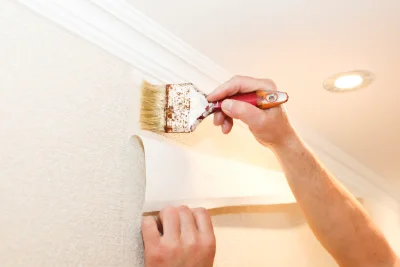 Pose de papier peint à Puchay — revêtements muraux et toiles de verre